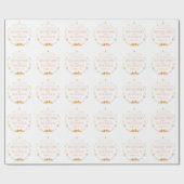 Papier Cadeau Baby shower blanc Citrouille Twins papier envelopp (Plat)