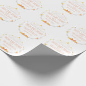 Papier Cadeau Baby shower blanc Citrouille Twins papier envelopp (Coin)