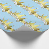 Papier Cadeau Baby shower Blue et Gold Little Prince (Coin)