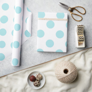 Papier Cadeau Baby shower Blue Polkadot