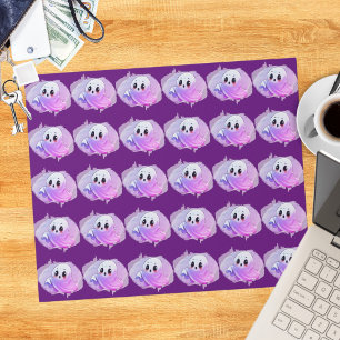 Papier Cadeau Baby shower Boo Halloween Deep Purple Theme Party