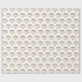 Papier Cadeau Baby-Shower Café Thème Naissance (Plat)