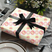 Papier Cadeau Baby shower Céleste Rose Et Jaune