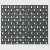 Papier Cadeau Baby shower Chalkboard Cow Boy (Plat)