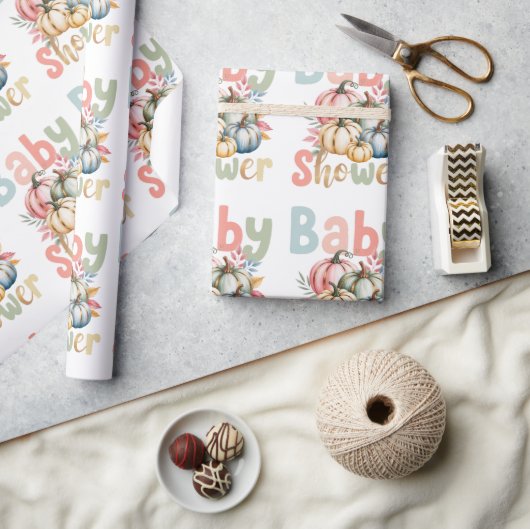 Papier Cadeau Baby shower Citrouille d'automne (Artisanat)