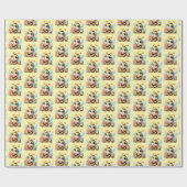 Papier Cadeau Baby shower d'abeille (Plat)
