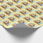 Papier Cadeau Baby shower d'abeille (Coin)