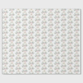 Papier Cadeau Baby shower d'aquarelle Citrouille blanc (Plat)