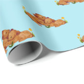 Papier Cadeau Baby shower d'attente binaire (Coin rond)