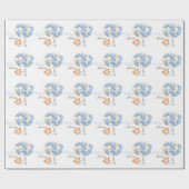 Papier Cadeau Baby shower de Ballons en Teddy (Plat)