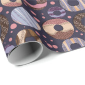 Papier Cadeau Baby shower de beignets doux : Petite fille, viole (Coin rond)