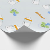 Papier Cadeau Baby shower de bouteille pour bébé doux et cadeau  (Coin)