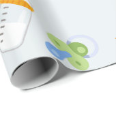 Papier Cadeau Baby shower de bouteille pour bébé doux et cadeau  (Coin rond)