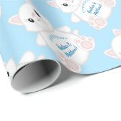Papier Cadeau Baby shower de chat (Coin rond)