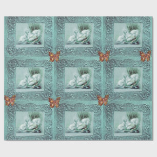 PAPIER CADEAU BABY SHOWER DE GARÇON BLEUE, BETTERFLITS, ESPACES