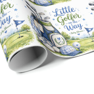 Papier Cadeau Baby Shower de golf pour petit golfeur