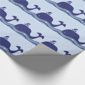 Papier Cadeau Baby shower de la marine Blue Whale (Coin)