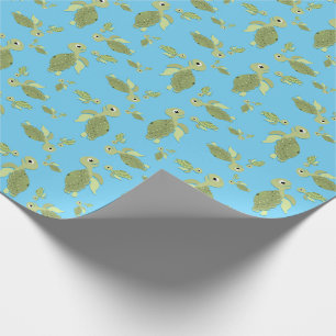 Papier Cadeau Baby shower de la tortue de mer Co-Ed Genre neutre