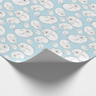 Papier Cadeau Baby shower de l'ours polaire Garçon bleu hiverna