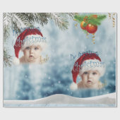 Papier Cadeau Baby shower de Noël (Plat)