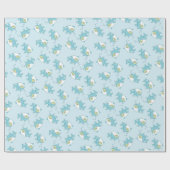 Papier Cadeau Baby shower de requin mignon Kawaii (Plat)