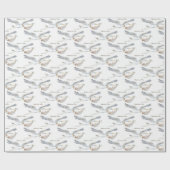 Papier Cadeau Baby shower de ruban Fleur sauvage Stork (Plat)