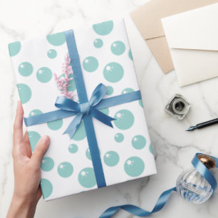 Papier Cadeau Baby shower de sirène couleur méduse aquarelle
