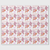 Papier Cadeau Baby shower de tortue mignonne Personnalisé (Plat)