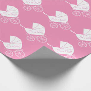 Papier Cadeau Baby shower de transport Vintage Cute Blue Boy
