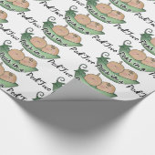 Papier Cadeau baby shower Deux pois dans un papier d'emballage P (Coin)