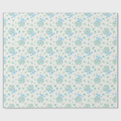 Papier Cadeau Baby shower d'hiver de la poignée bleue (Plat)