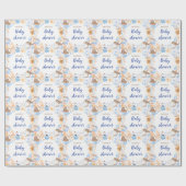 Papier Cadeau baby shower d'illustrations de plage nautique (Plat)