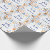 Papier Cadeau baby shower d'illustrations de plage nautique (Coin)