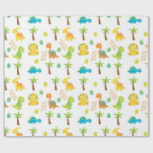 Papier Cadeau Baby shower Dinosaur Jurassique (Plat)