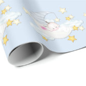 Papier Cadeau Baby-Shower Douce Lune (Coin rond)