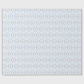 Papier Cadeau Baby Shower du Petit Lapin Bleu (Plat)