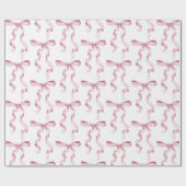 Papier Cadeau Baby shower en ruban rose Aquarelle (Plat)