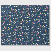 Papier Cadeau Baby shower Espace Extérieur Bouteille Fusée Navir (Plat)