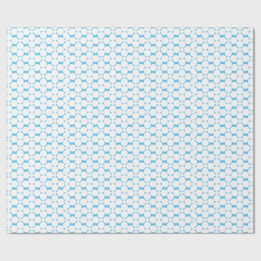 Papier Cadeau Baby shower Festive Blue et White Circles (Plat)