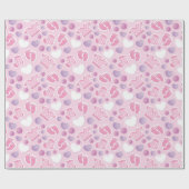 Papier Cadeau Baby shower fille rose (Plat)