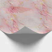 Papier Cadeau Baby shower Gold Blush Pink Birds (Coin)