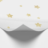 Papier Cadeau Baby shower Gold Stars (Coin)