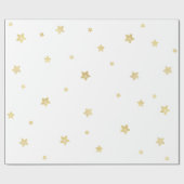 Papier Cadeau Baby shower Gold Stars (Plat)
