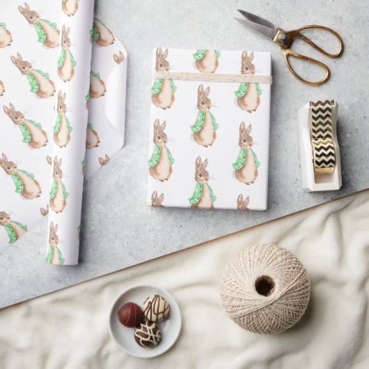 Papier Cadeau Baby shower Green Peter Rabbit (Artisanat)