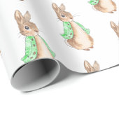 Papier Cadeau Baby shower Green Peter Rabbit (Coin rond)