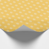 Papier Cadeau Baby shower jaune de point de polka (Coin)