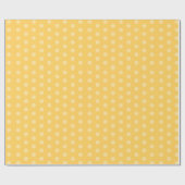 Papier Cadeau Baby shower jaune de point de polka (Plat)
