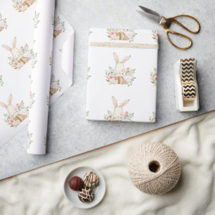 Papier Cadeau Baby shower lapin lapin mignonne
