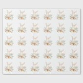 Papier Cadeau Baby shower lapin lapin mignonne (Plat)