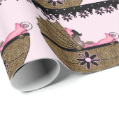 Papier Cadeau Baby shower léopard (Coin rond)